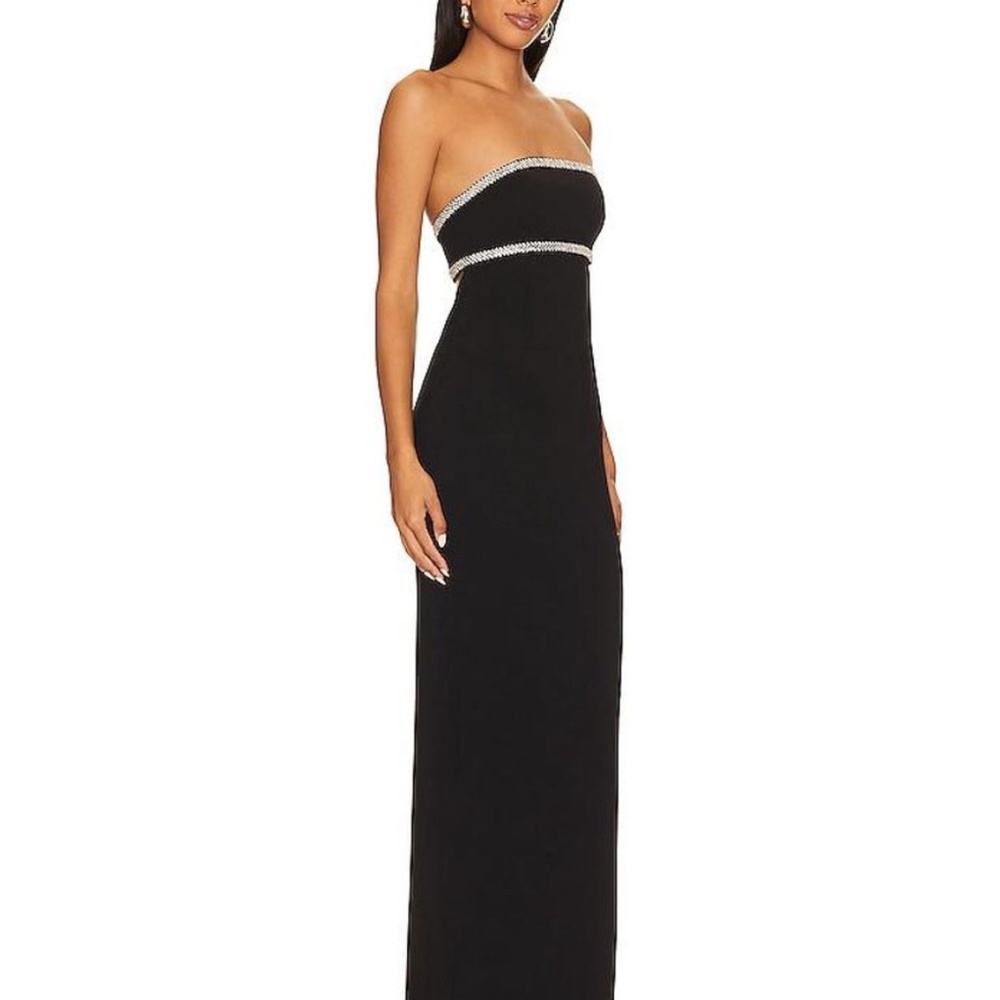Lovers + Friends Black Strapless Prom Dress - Picture 2 of 3